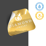 Gold Mirror Foil Vinyl Label