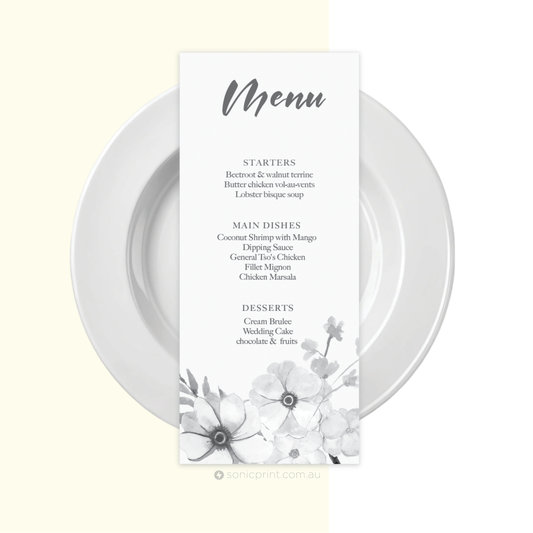 DL Menu Card