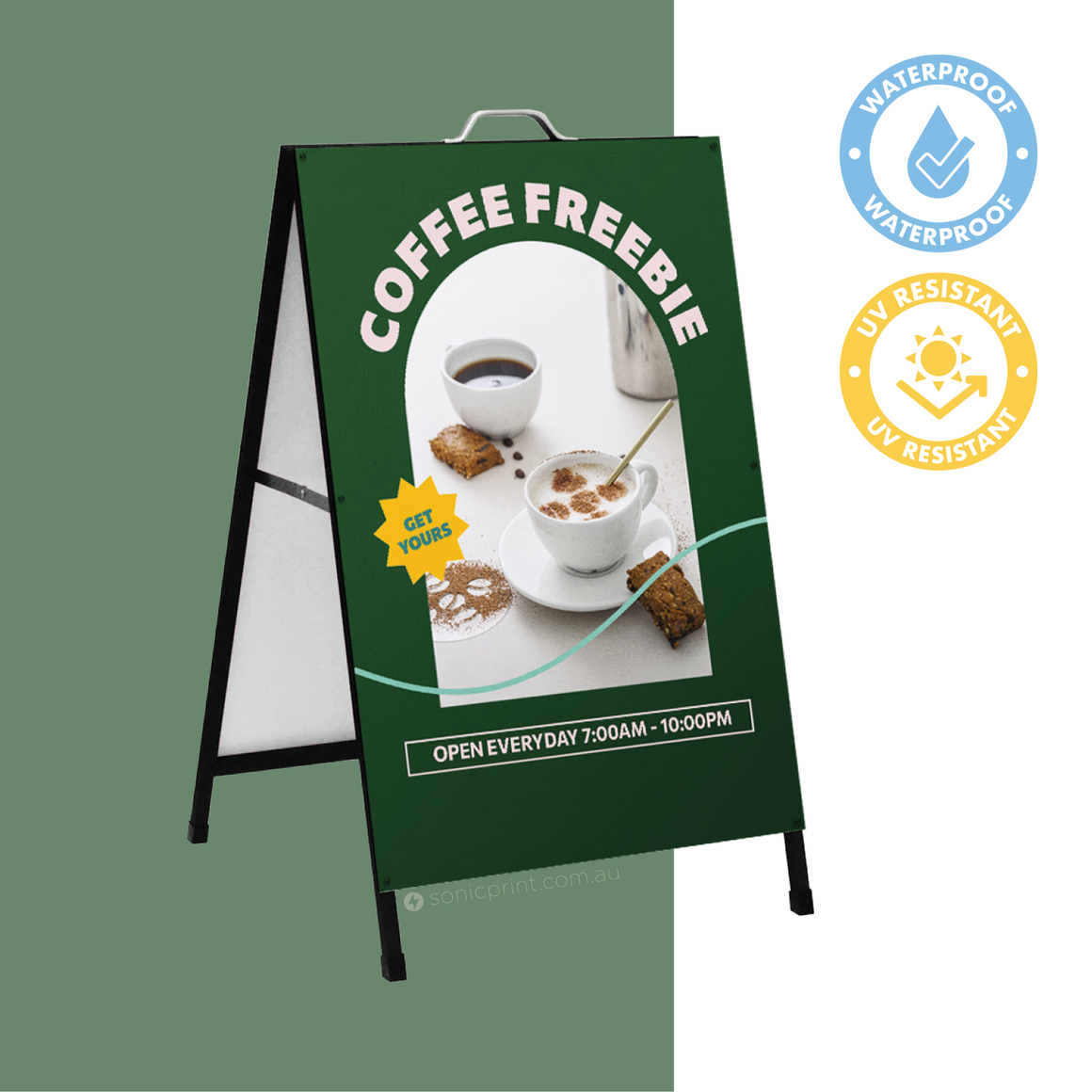External A Frame Custom A-Frame Sign Printing | Metal A-Frame | Corflute A-Frame | Sonic ...